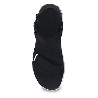 Dansko Racquel Fully Adjustable Sport Sandal for Women – Lightweight EVA Midsole and Rubber Outsole – Natural Arch Technology For Added Support – Hook and Loop Closures