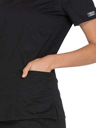 Scrubs for Women Workwear Core Stretch V-Neck Top, Soft Brushed Twill WW630
