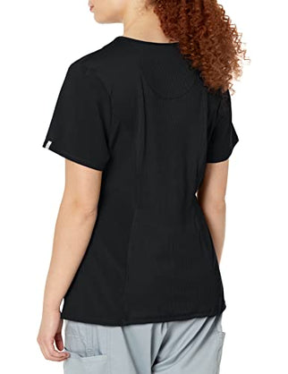 Infinity Cherokee Round Neck Nurse Scrub Tops for Women with 3 Pockets 360 Stretch & Wrinkle-Resistant 2624A
