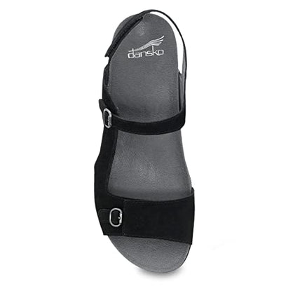 Dansko Jordyn Adjustable Sandal for Women – Leather Linings and Uppers For All-Day Comfort – Dual Density EVA Footbed and Lightweight Rubber Outsole for Long-Lasting Wear