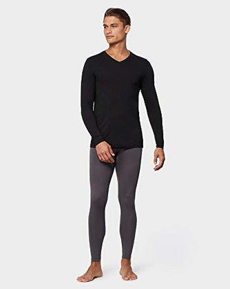 32 Degrees Heat Mens Performance Thermal Lightweight Baselayer Vneck Long Sleeve Top
