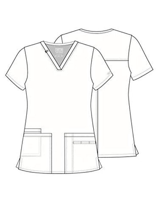 Scrubs for Women Workwear Core Stretch V-Neck Top, Soft Brushed Twill WW630