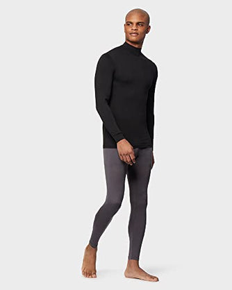 32 Degrees Men's Lightweight Baselayer Mock Top | Long Sleeve | Form Fitting | 4-Way Stretch | Thermal