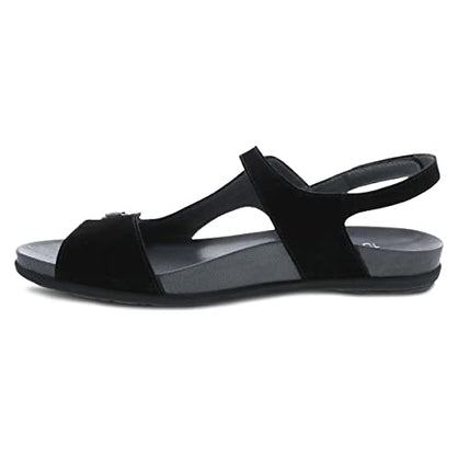 Dansko Jordyn Adjustable Sandal for Women – Leather Linings and Uppers For All-Day Comfort – Dual Density EVA Footbed and Lightweight Rubber Outsole for Long-Lasting Wear