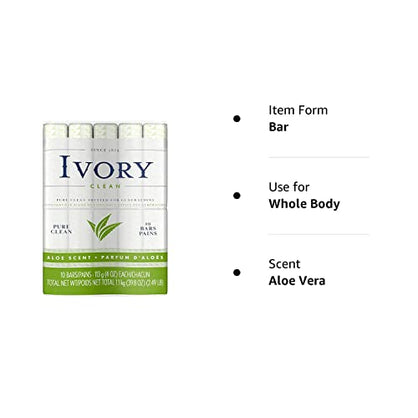 Ivory Bar Soap Scent Oz 10 Count