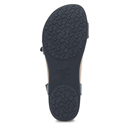 Dansko Janelle Adjustable Sandal for Women – Leather Linings and Uppers For All-Day Comfort – Dual Density EVA Footbed and Lightweight Rubber Outsole for Long-Lasting Wear