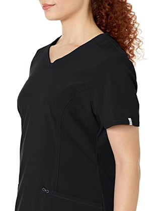 Infinity Cherokee Round Neck Nurse Scrub Tops for Women with 3 Pockets 360 Stretch & Wrinkle-Resistant 2624A