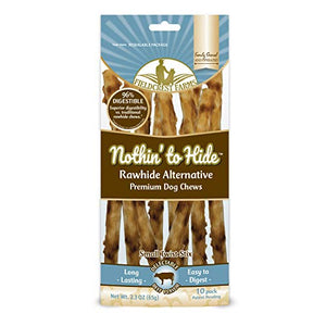 Fieldcrest Farms Nothing to Hide Natural Rawhide Alternative Small Twist Stix for Dogs - (10 Sticks) All Natural Easily Digestible Chews for All Breed Dogs