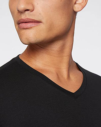 32 Degrees Men's Lightweight Baselayer V-Neck Top | Long Sleeve | Form Fitting | 4-Way Stretch | Thermal
