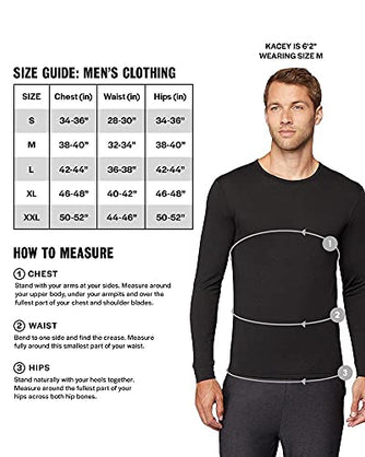 32 Degrees Heat Mens Performance Thermal Lightweight Baselayer Vneck Long Sleeve Top