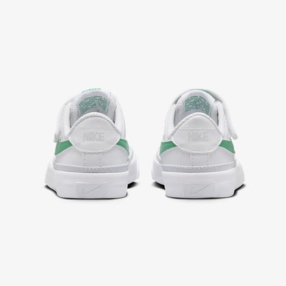 Nike Court Legacy Little Kids' Shoes (DA5381-120, White/Football Grey/Stadium Green) Size 12