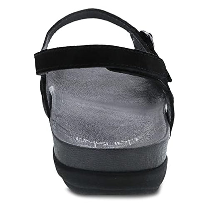 Dansko Jordyn Adjustable Sandal for Women – Leather Linings and Uppers For All-Day Comfort – Dual Density EVA Footbed and Lightweight Rubber Outsole for Long-Lasting Wear