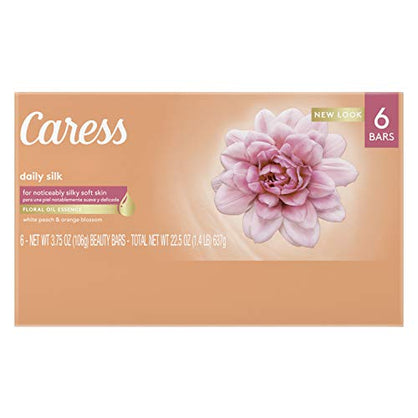 Caress Beauty Bar Soap For Silky Soft Skin Daily Silk Extract And Floral Oil Essence Of 3