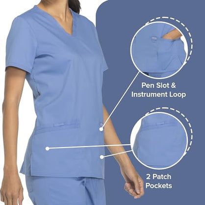 V-Neck Scrubs for Women Workwear Revolution, Soft Stretch, Easy Care WW620