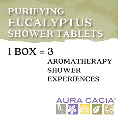 Aura Cacia Aromatherapy Shower Tablets, Reviving Peppermint, 3 ounce (Pack of 3)