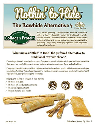 Fieldcrest Farms Nothing to Hide Natural Rawhide Alternative Small Twist Stix for Dogs - (10 Sticks) All Natural Easily Digestible Chews for All Breed Dogs