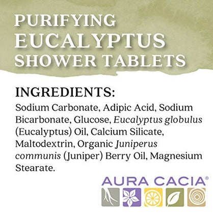Aura Cacia Aromatherapy Shower Tablets, Reviving Peppermint, 3 ounce (Pack of 3)