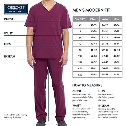 Cherokee V- Neck Men's Scrubs Top with Pockets WW670