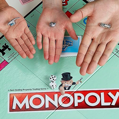 Monopoly Game, Family Board Game for 2 to 6 Players, Monopoly Board Game for Kids Ages 8 and Up, Package May Vary