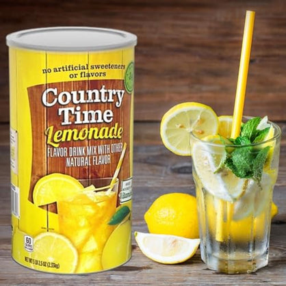 Global Basics Country Time Lemonade Mix | Canisters, 165 oz TOTAL