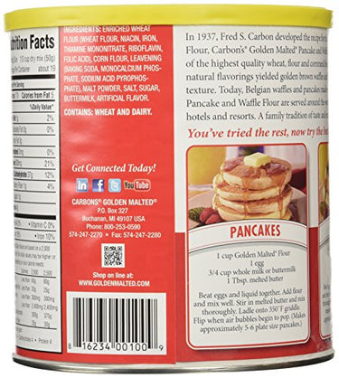 Golden Malted Waffle and Pancake Flour, Original, 33-Ounce