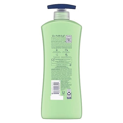 Vaseline Intensive Care Body Lotion for Dry Skin Soothing Hydration with Ultra-Hydrating Lipids + 1% Aloe Vera Extract to Refresh Dehydrated Skin 20.3 oz