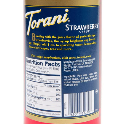 Torani Strawberry Syrup Sugar Free