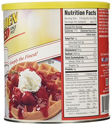 Golden Malted Waffle and Pancake Flour, Original, 33-Ounce