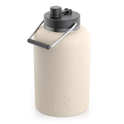 RTIC Jug with Handle, Large Double Vacuum Insulated Water Bottle, Stainless Steel Thermos for Hot & Cold Drinks, Sweat Proof, Great for Travel, Hiking & Camping