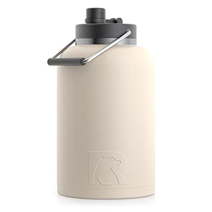 RTIC Jug with Handle, Large Double Vacuum Insulated Water Bottle, Stainless Steel Thermos for Hot & Cold Drinks, Sweat Proof, Great for Travel, Hiking & Camping