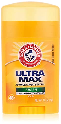 Arm & Hammer Ultra Max Antiperspirant Deodorant 1 Ounce Travel Size (Pack of 2)