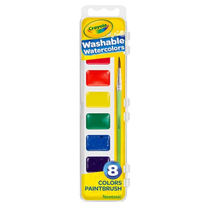 Crayola Washable Watercolors 8 Each Pack of 6 | 5 Color Flags