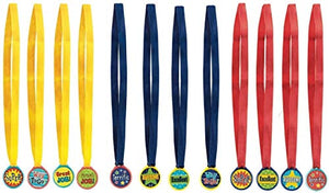 Assorted Award Medals ,13", Pack of 12