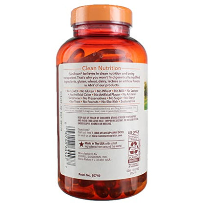 Sundown Naturals, Triple Omega 3-6-9 Softgels, 200 Count