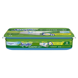 Swiffer Sweeper Wet Mopping Pad Refills for Floor Mop Open Window Scent, White, Fresh, 12 Count