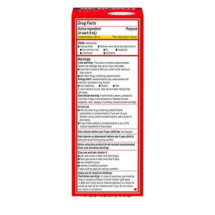 Children's Tylenol Oral Suspension Medicine with Acetaminophen, Grape, 4 fl. oz