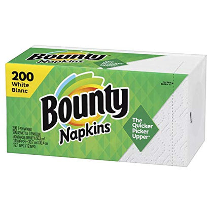 Bounty Quilted Napkins Assorted White & Prints, 200 ct