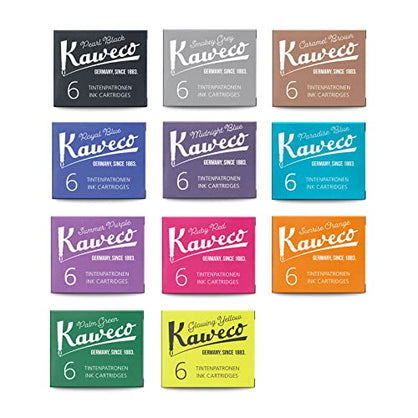 Kaweco Fountain Pen Ink Cartridge - Black - Pack of 6