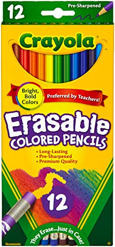 Crayola 68-4412 12 Piece Erasable Colored Pencils - 2 Pack