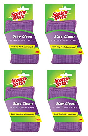 Scotch-Brite Clean & Rinse Scrubber - 2 ct, 4 Pack (Total 8 sponges)