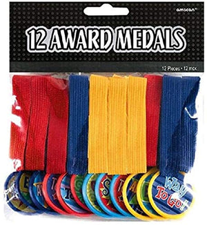 Assorted Award Medals ,13", Pack of 12