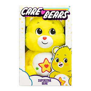 Care Bears Basic Fun 22409 Superstar Bear, 35cm Collectable Cute Plush Toy, Soft Toys & Cuddly Toys for Children, Cute Teddies Suitable for Girls and Boys Aged 4 Years +