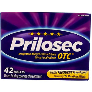 Prilosec 20.6 mg OTC, 42 Tablets (Pack of 3)
