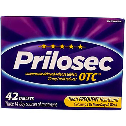 Prilosec 20.6 mg OTC, 42 Tablets (Pack of 3)