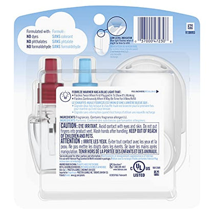 Febreze Plug in Air Freshener Scented Oil Refills, Fresh-Spiced Apple, 2 Oil Refills - Packaging May Vary