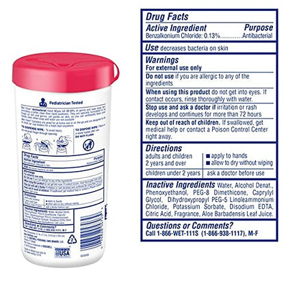 Wet Ones Antibacterial Hand Wipes - Fresh Scent: 40 Count Canister, pack of 3 by Wet Ones