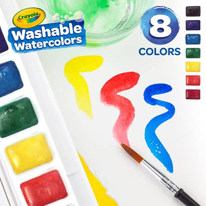 Crayola Washable Watercolors 8 Each Pack of 6 | 5 Color Flags