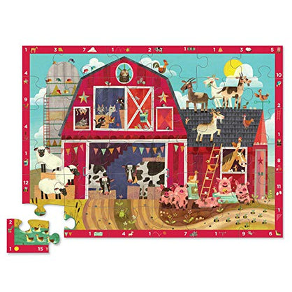Crocodile Creek Jigsaw Floor Puzzle with Heavy-Duty Box for Storage
