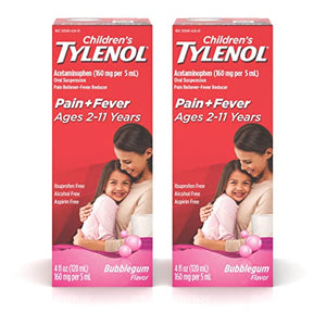 Children's Tylenol Oral Suspension Medicine with Acetaminophen, Grape, 4 fl. oz