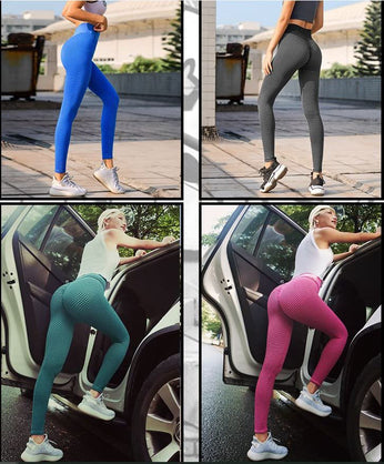 Butt Lifting Anti Cellulite Leggings for Women Stretchy Workout Leggings with Ruched - Yoga Squats Gym & Tummy Control